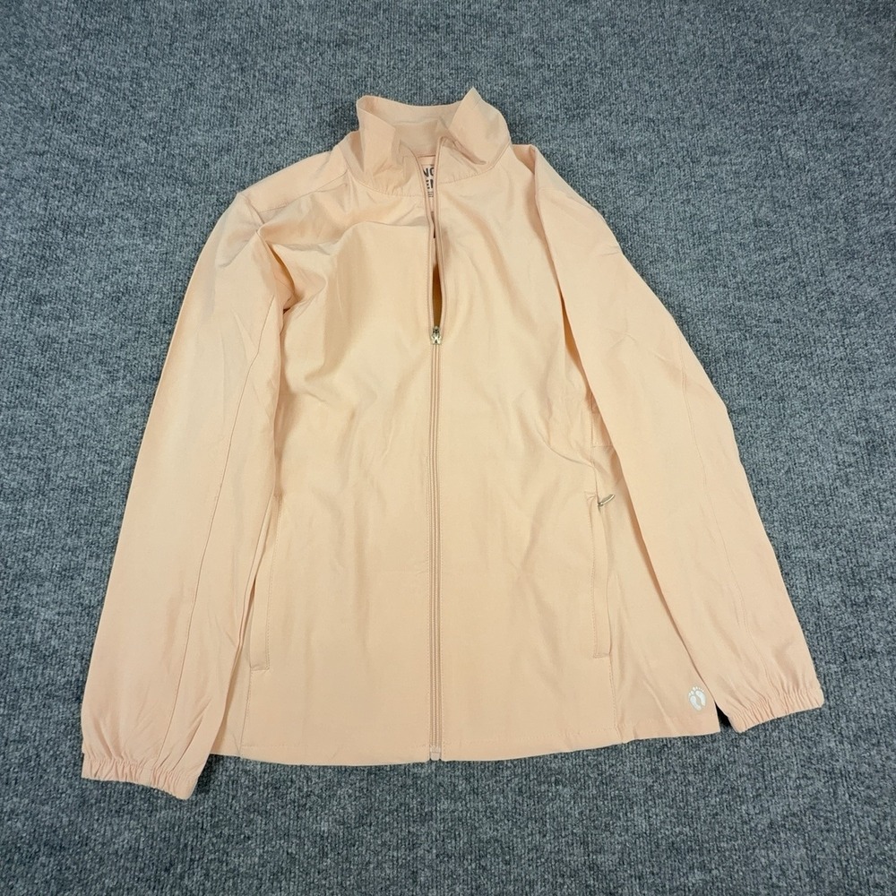 Hang Ten Jacket Womens Medium Pink Full Zip UV Protection Stretch Windbreaker